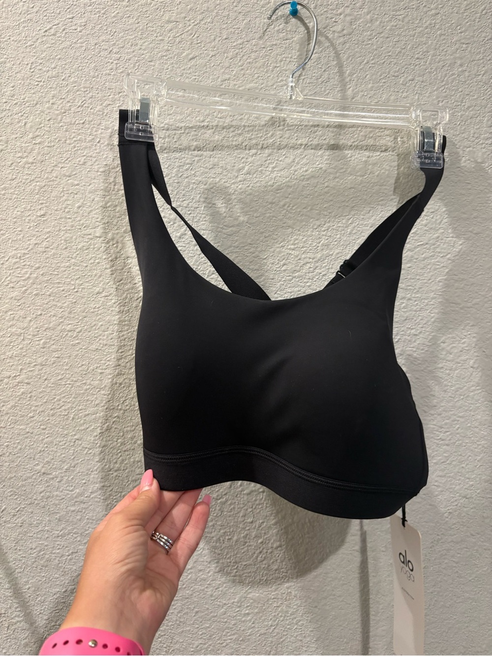ALO Yoga Black Seamless Scoop Sports Bra